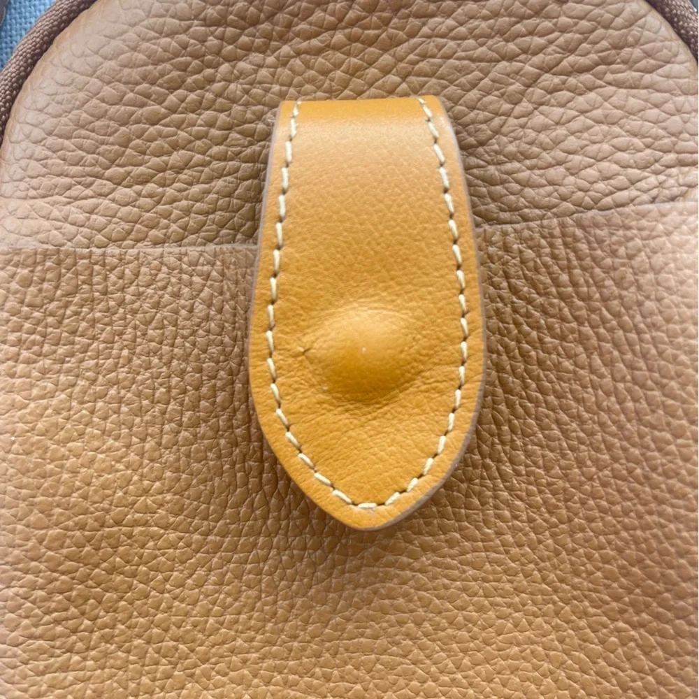 Divina Firenze Crossbody Purse Tan Leather Made in Italy